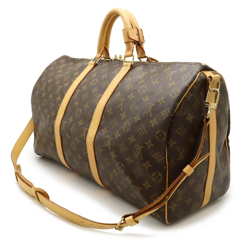 Louis Vuitton Bag Keepall Monogram Bandoulire Shoulder Travel Boston Brown